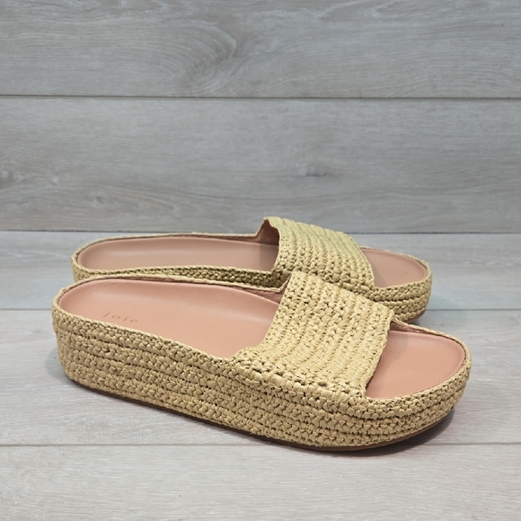 Joie Women Boho Hobo Espadrille Platform Woven Design Sandals Shoes Sz 9.5M - Picture 1 of 12